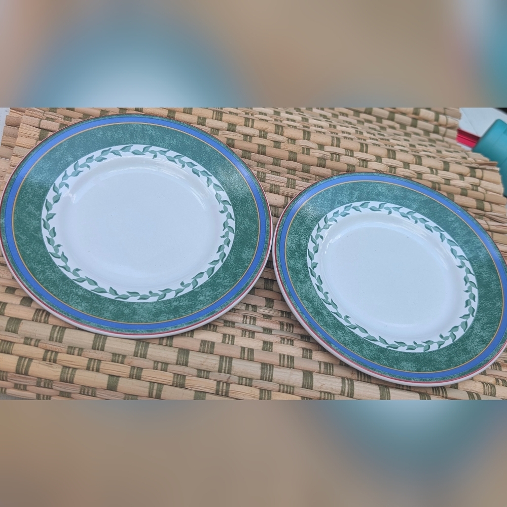 Smithsonian Institute Two Plates with Vine Design